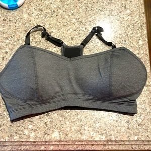 Motherhood Maternity Grey Black Nursing Bra Womens Size L